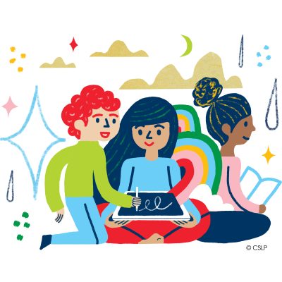Color Your World summer reading graphic.