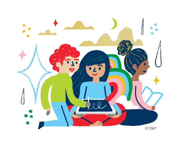 Color Your World summer reading graphic.