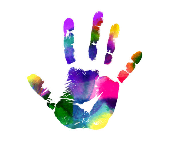 Colorful handprint.