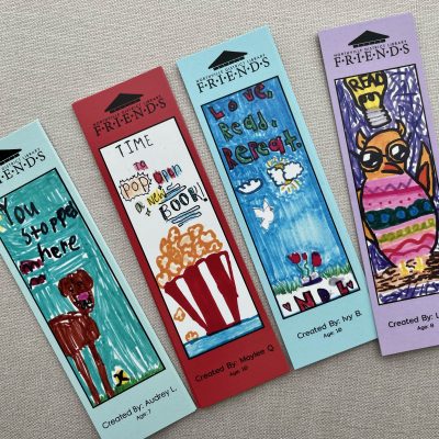 Children's hand drawn bookmarks