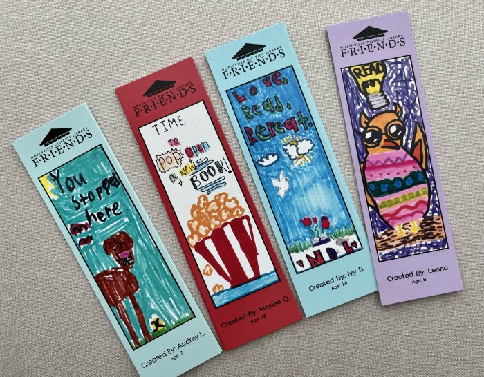 Children's hand drawn bookmarks