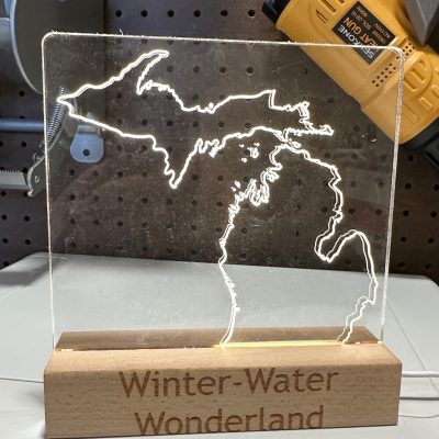laser engraved night light