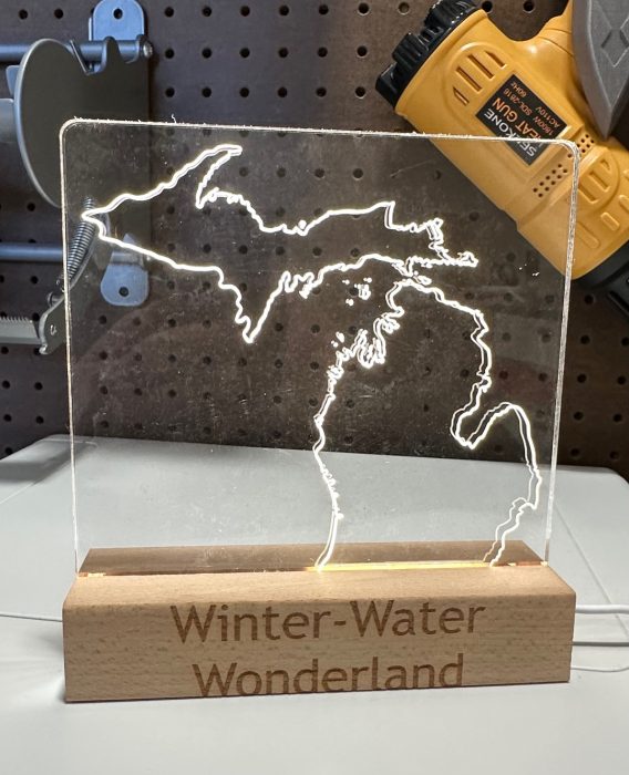 laser engraved night light