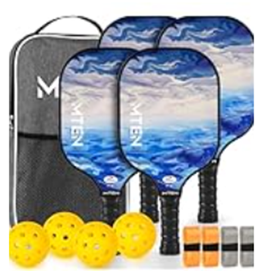 Pickleball 4 Paddles & 4 Balls image.