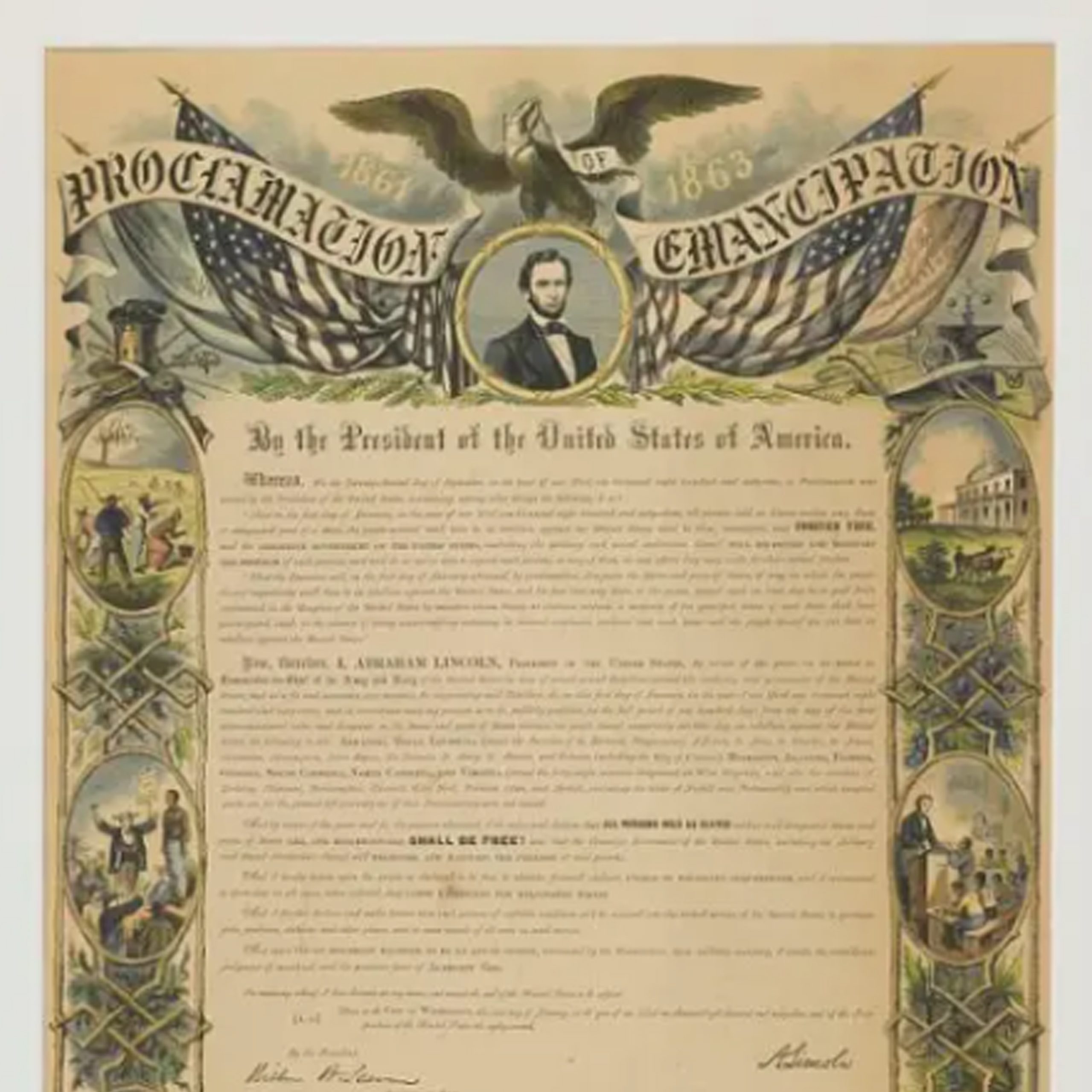 Emancipation proclamation.
