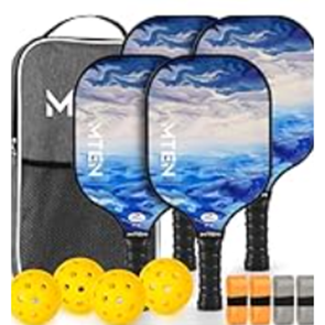 Pickleball 4 Paddles & 4 Balls image.