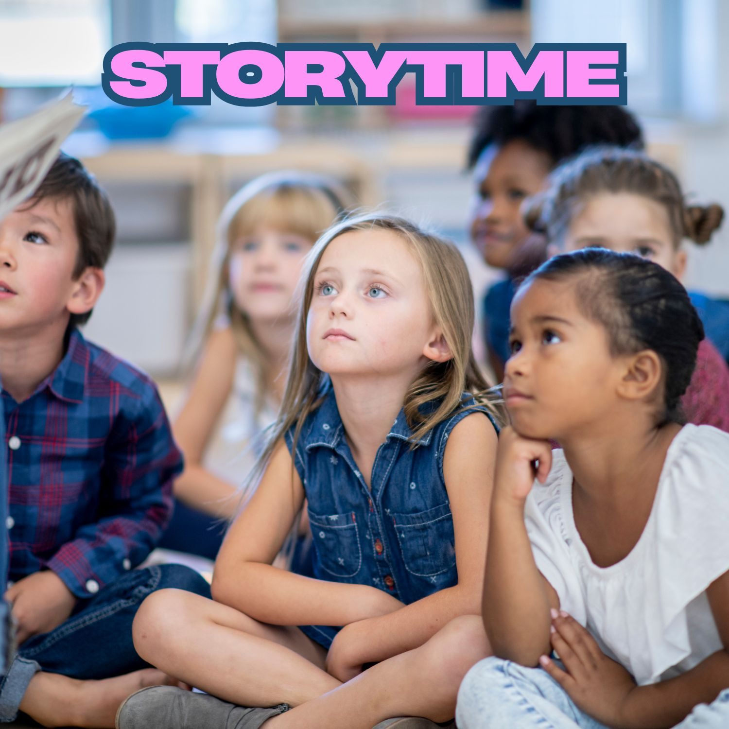 Youth sitting for storytime.