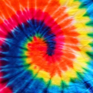 Tie Dye Tie Dye colorful swirl on fabric.